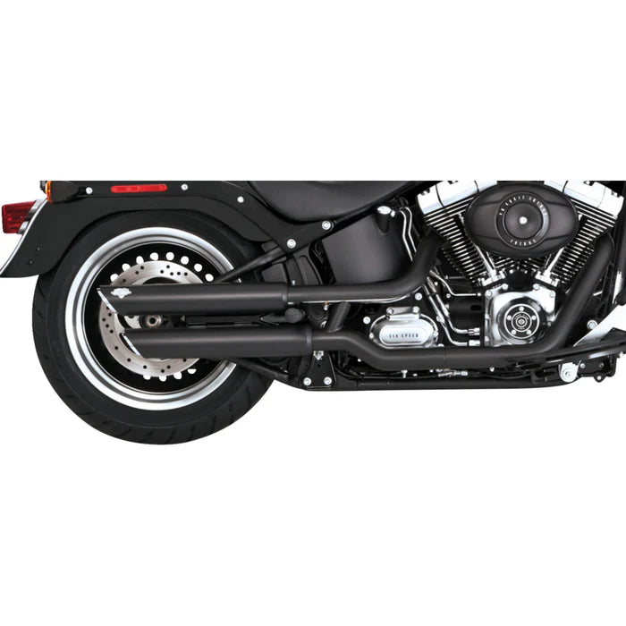 Vance & Hines Twin Slash 3" Slip-Ons Black Exhaust Harley Davidson Softail Fatboy 2007-2017