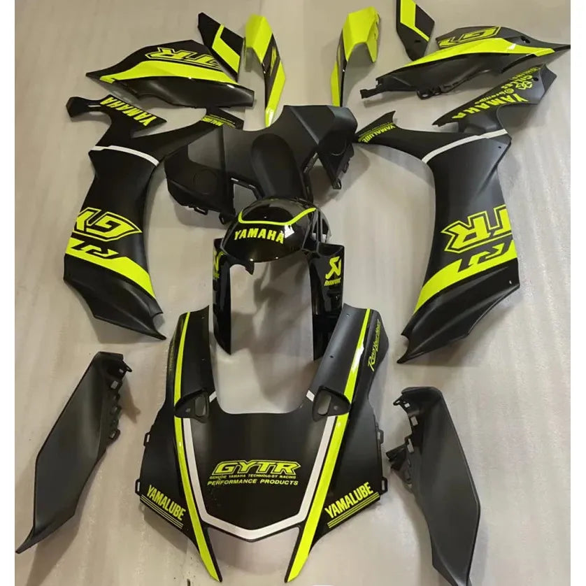 2020-2024 - Yamaha YZF R1 Black With Fluorescent Yellow Fairing Kit