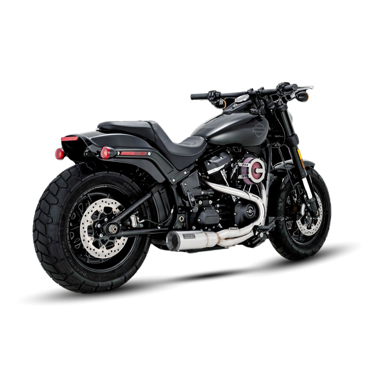 Vance & Hines Stainless 2-into-1 Hi-Output Chrome PCX Full System Exhaust Harley Davidson Softail Models 2018-2024