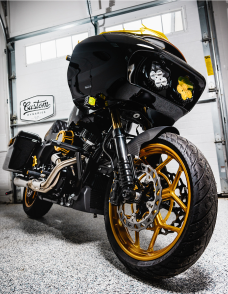 Custom Dynamics - 2015-2025 Harley Road Glide - Shark Demon Headlight and Fog Lamp Combo Kit