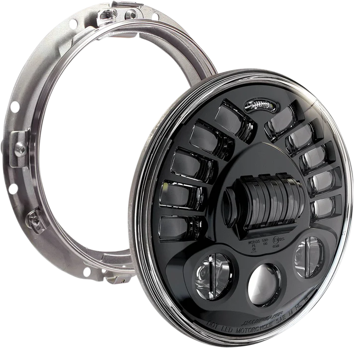 Custom Dynamics - 1994-2013 Harley Davidson - 7' Adaptive Headlight w/ Mounting Ring