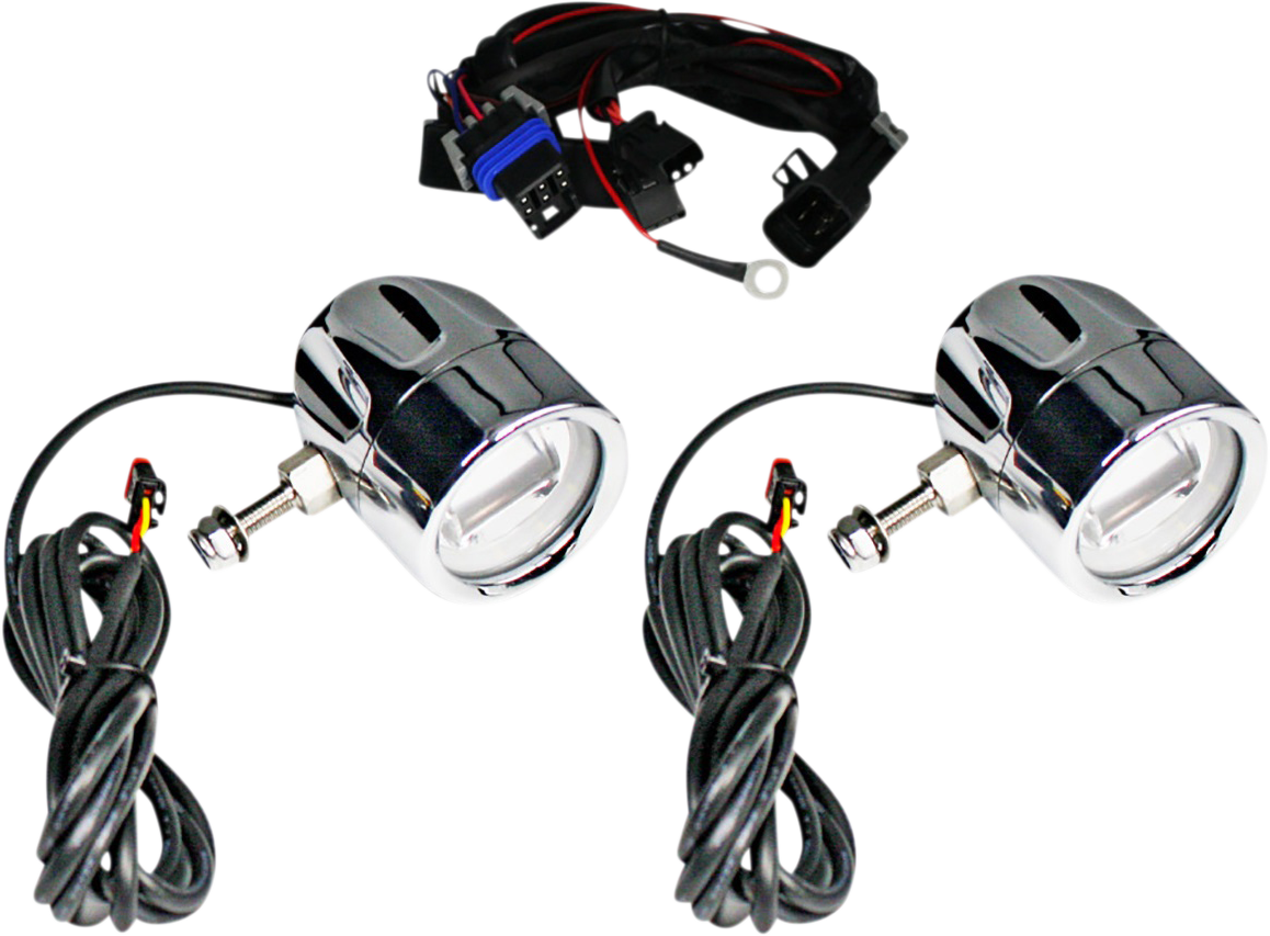 Custom Dynamics - 2020-2023 Indian - ProBEAM® LED Halo Fog Lamps - Chrome
