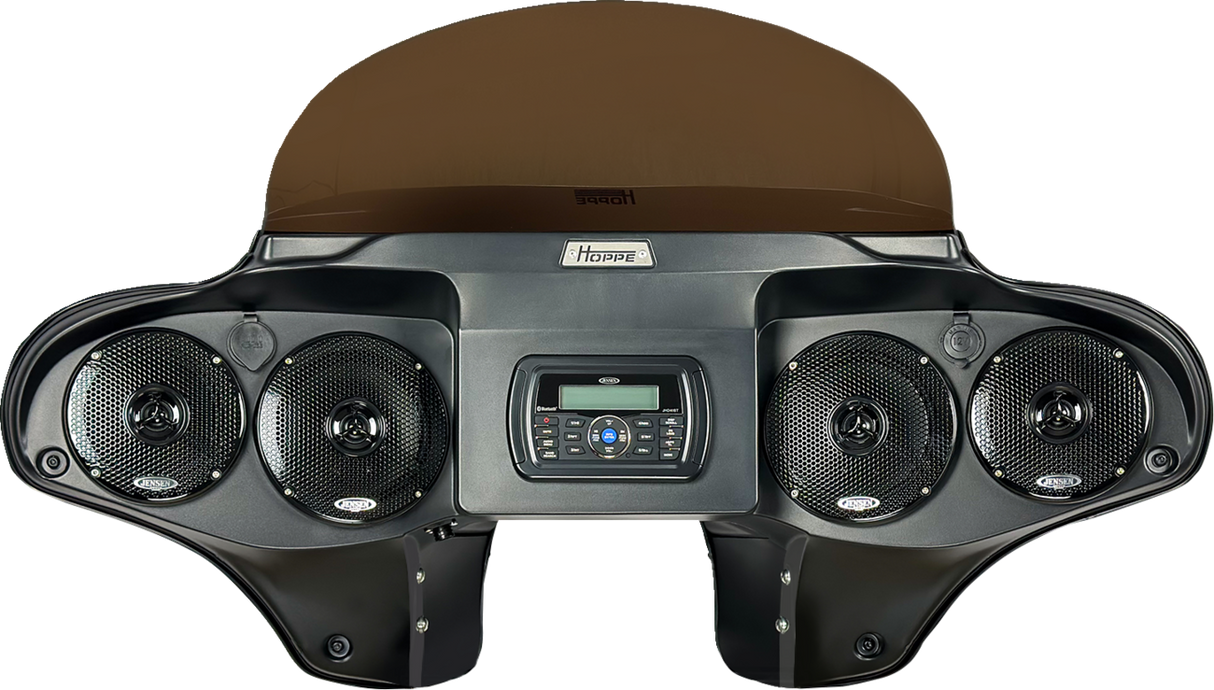 Hoppe Industries - 1994-2024 Harley Davidson - Media Center Fairings Rodzilla w/ Black Hand Controls & Four 5" Speakers