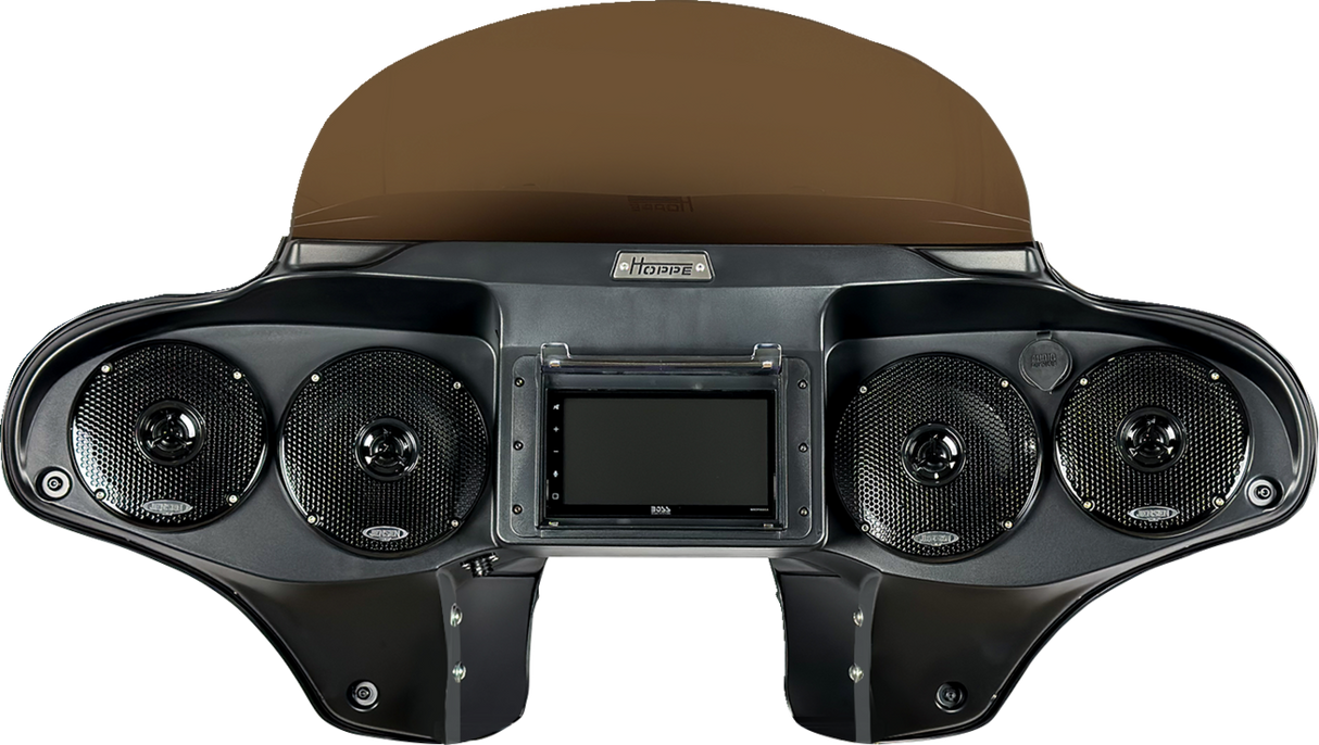 Hoppe Industries - 2015-2023 Harley Davidson - Touchscreen Fairing 5566, Two 5" & Two 6" Speakers