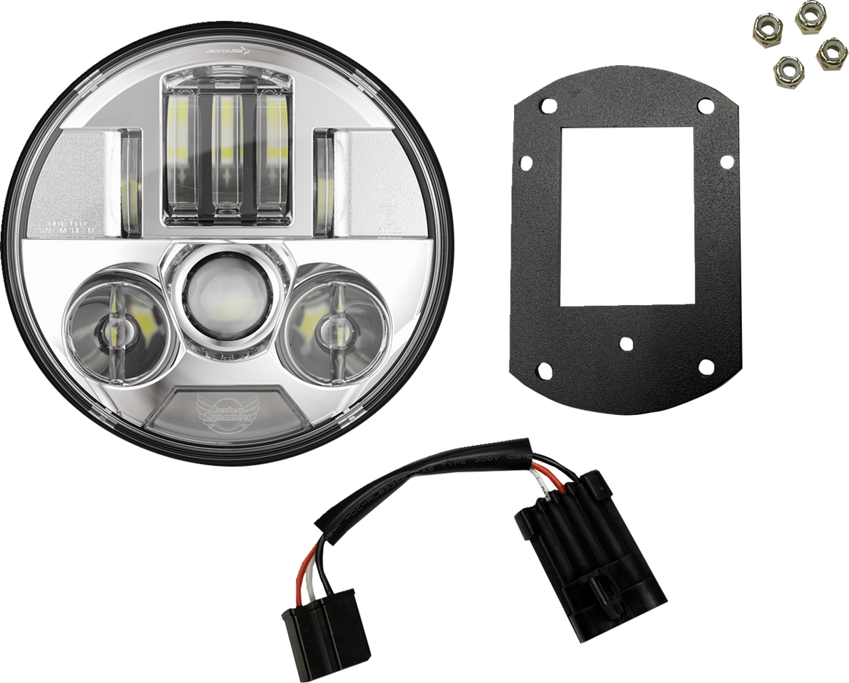 Custom Dynamics - 2000-2024 Harley Davidson FXLRST/FXRST- ProBEAM Headlight Kit - 5-3/4" - Chrome