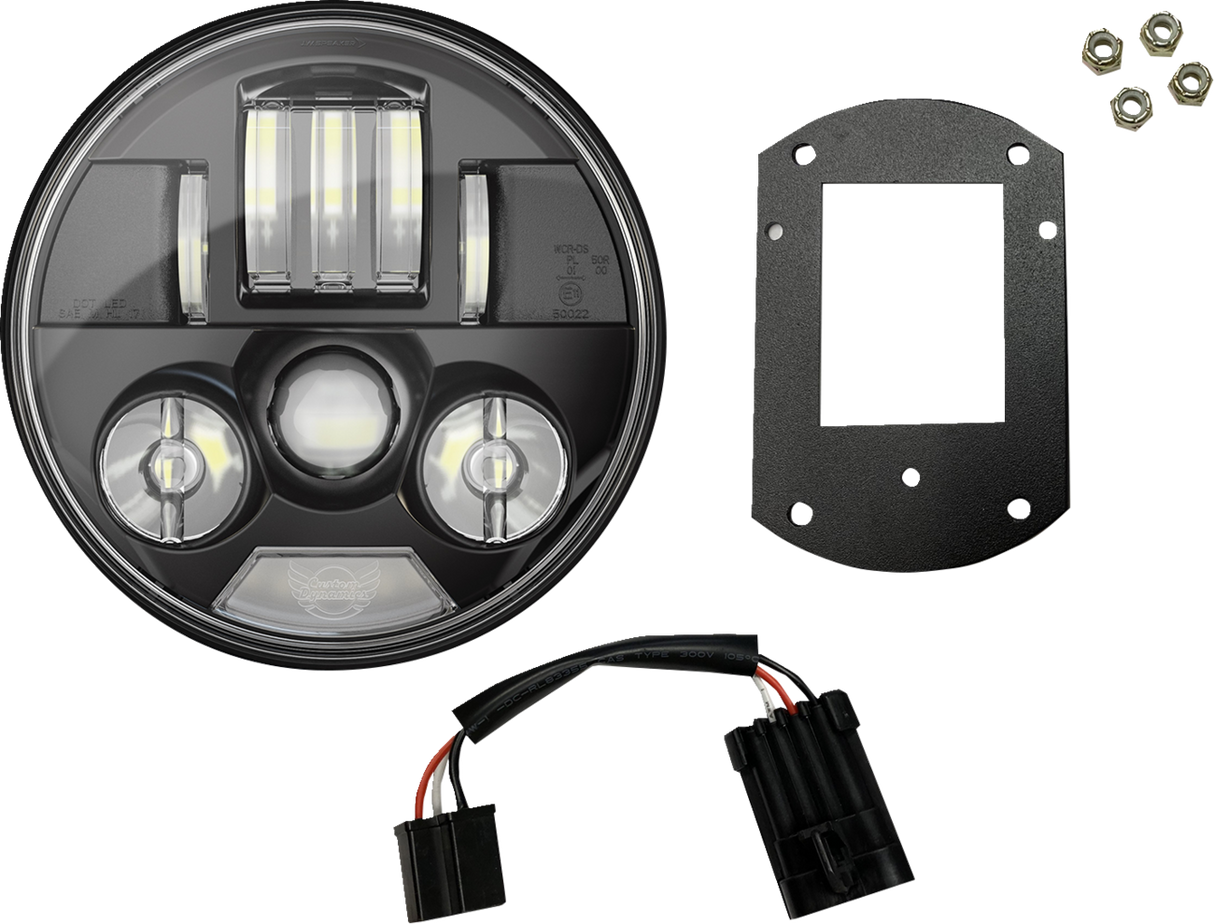 Custom Dynamics - 2000-2024 Harley Davidson FXLRST/FXRST- ProBEAM Headlight Kit - 5-3/4" - Black
