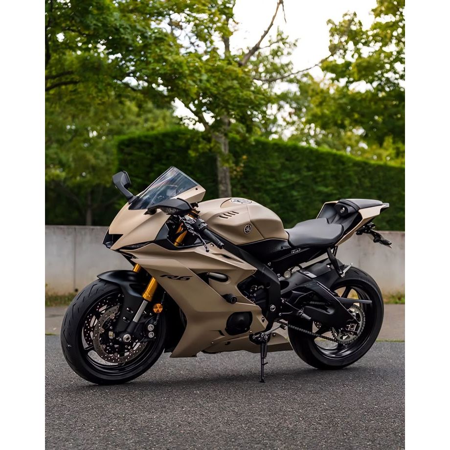 2017-2023 Yamaha YZF R6 Black Warm Beige Fairing Kit