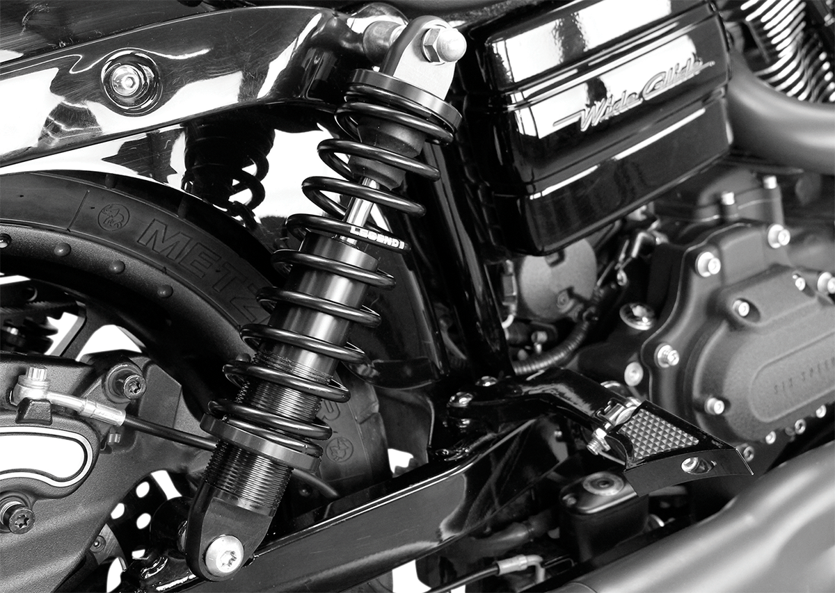 Legend Suspension - 1991-2017 Harley Dyna - Revo-A 12" Adjustable Coil Suspension