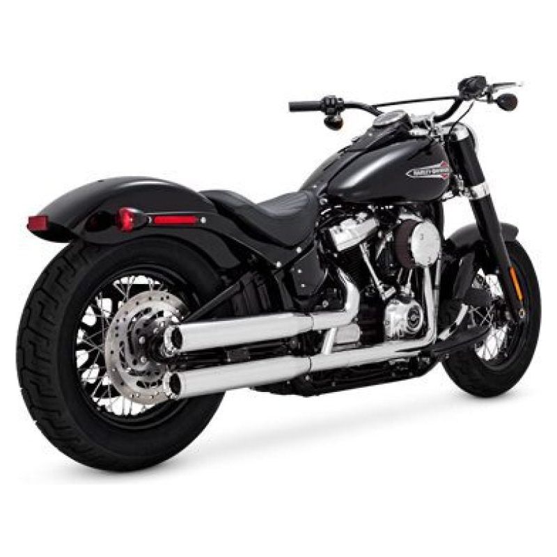 Vance & Hines 2018-2022- HD Softail Eliminator S/OS Chrome Slip-On Exhaust