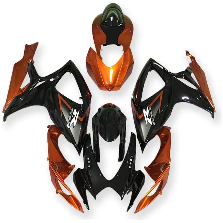 2006-2007 - Suzuki GSXR 600/750 Black Orange Fairing Kit
