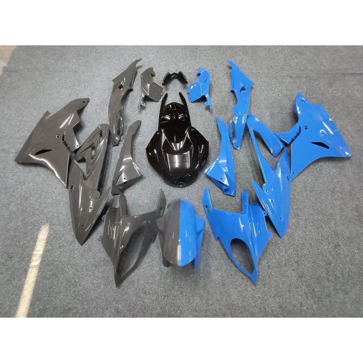 2017-2018 BMW S1000RR Nardo Gray & Blue Fairing Kit