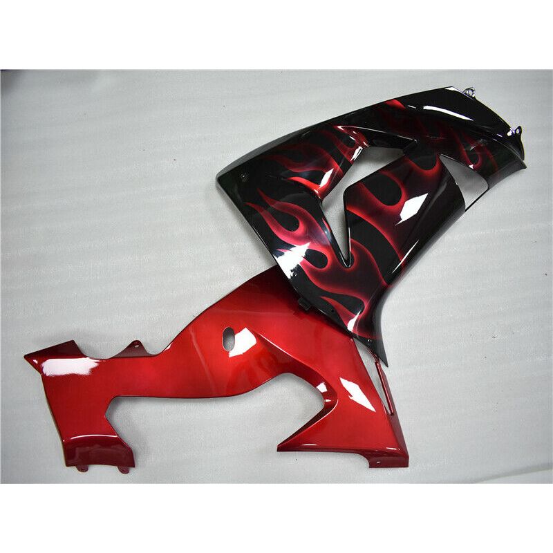 2006-2007 Kawasaki ZX10R Fairing Red Flame Kit