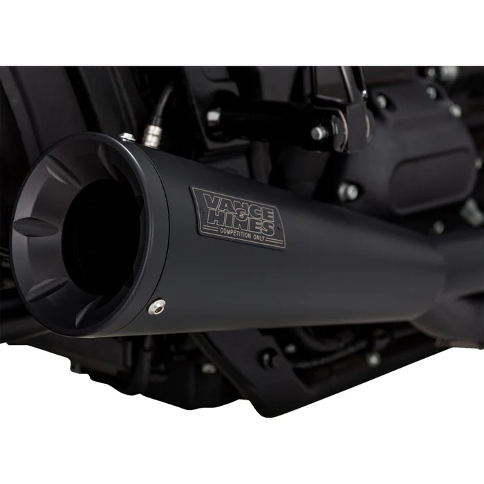 Vance & Hines Stainless 2 Into 1 Upsweep PCX Full System Exhaust Black Harley Davidson Softail Heritage | Street Bob 2018-2023