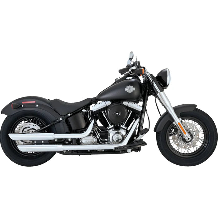 Vance & Hines Twin Slash 3" Slip-ons Chrome Harley Davidson Softail Deluxe | Slim | Crossbones 2007-2017