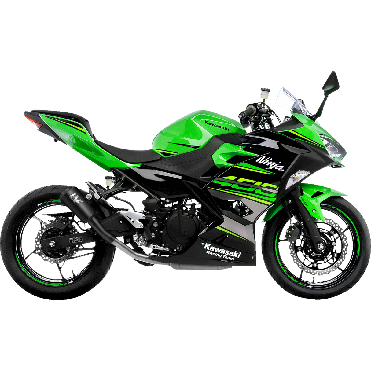 LeoVince LV-10 Slip-On Exhaust FULL BLACK - 2018-2024 Kawasaki Ninja 400/Z400