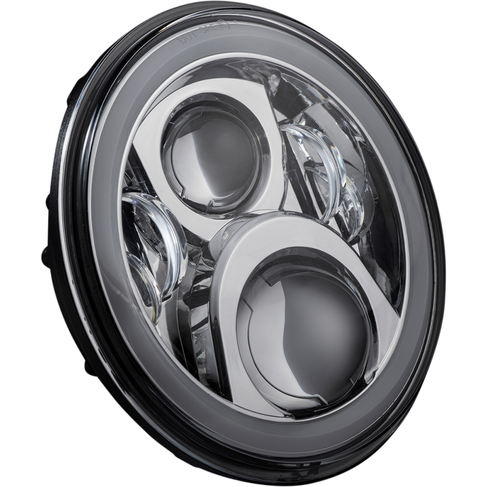 Custom Dynamics - 1994-2013 Harley Davidson - ProGLow 7" LED Headlamp w/ Mounting Ring