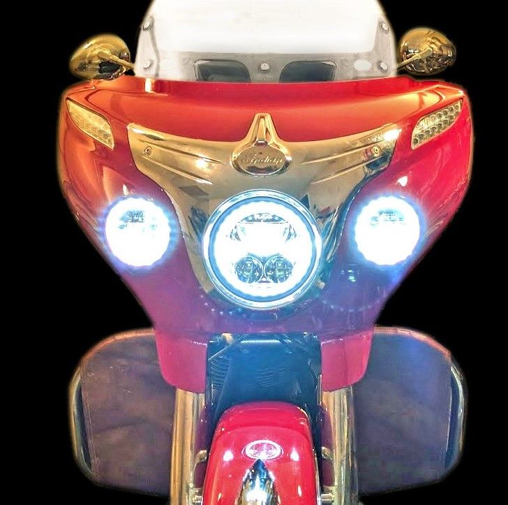 Custom Dynamics - 2015-2021 Indian - 7" TruBEAM Headlamp - Chrome