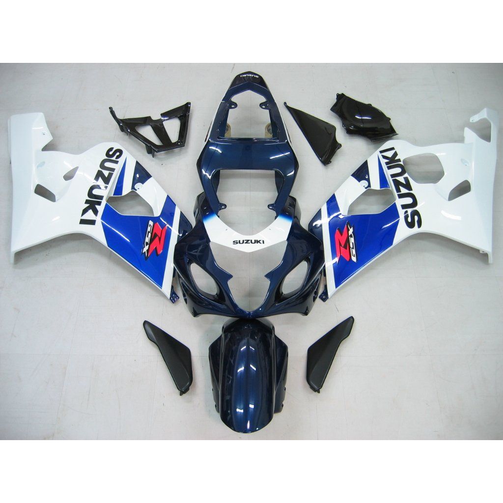 2004-2005 GSXR600/750 Suzuki Fairing Blue&White Kit