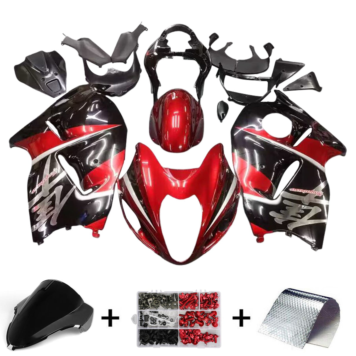 1999-2007 Suzuki Hayabusa GSXR1300 G-Black&Red Kit