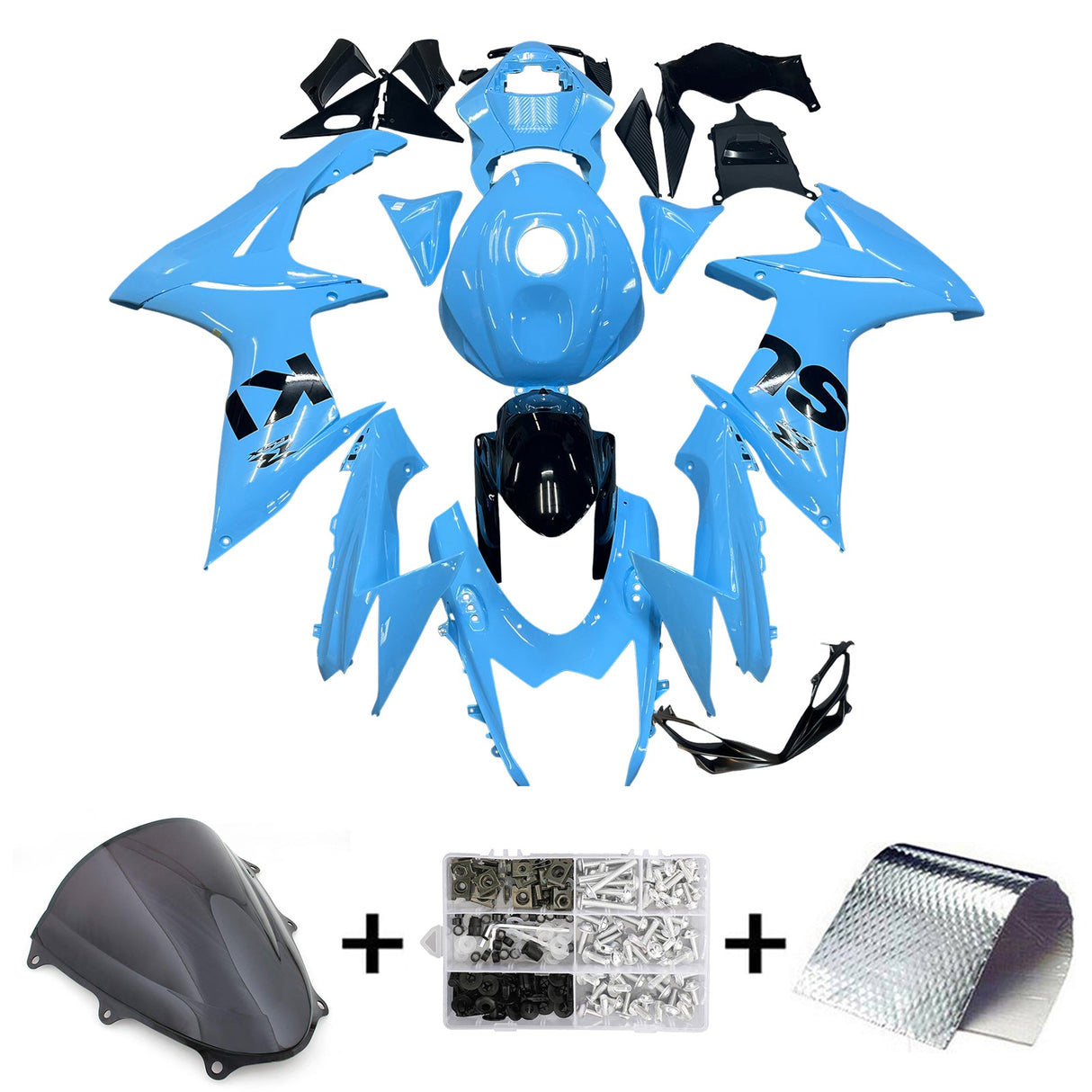2011-2024 - K11 Suzuki GSXR 600/750 Suzuki Light Blue Fairing Kit