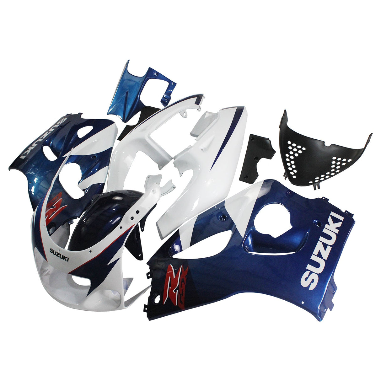 1996-2000 Suzuki GSXR 600/750 Blue White Fairing Kit