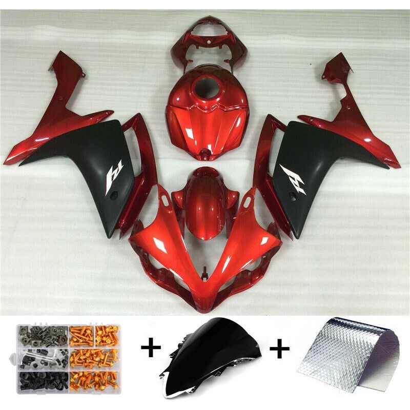 2006-2007 Yamaha YZF R6 Fairing Red Black Fairing Kit