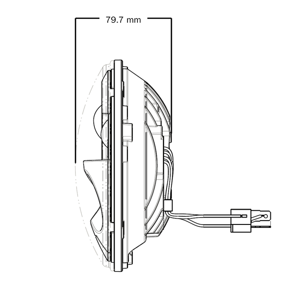 Custom Dynamics - 2014-2023 Indian - 7" Probeam LED Headlamp - Black