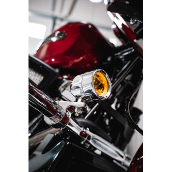 Custom Dynamics - Universal Fitment - ProBEAM® LED Halo Fog Lights - Chrome - Yellow Lens