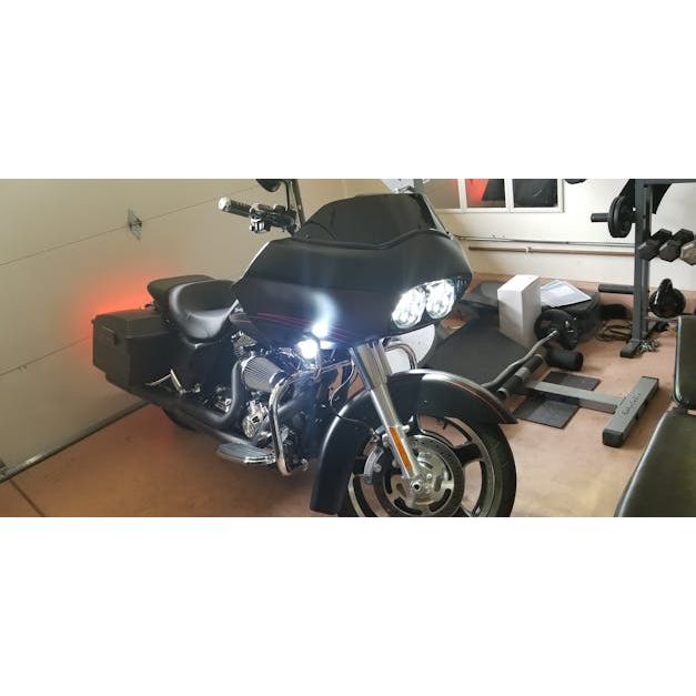 Hogworkz - Dual LED Blackout Headlight for Harley Road Glide 1998-2013