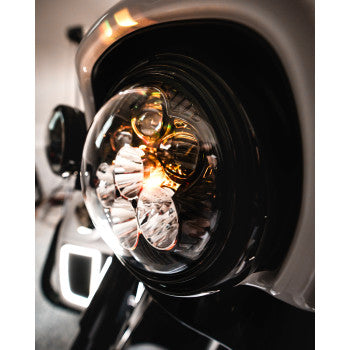 Custom Dynamics - 2004-2023 Harley Davidson - Shark Demon LED Headlight- Color Changing