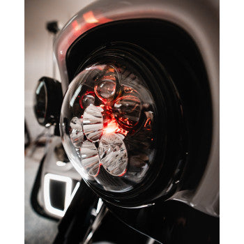 Custom Dynamics - 2004-2023 Harley Davidson - Shark Demon LED Headlight- Color Changing