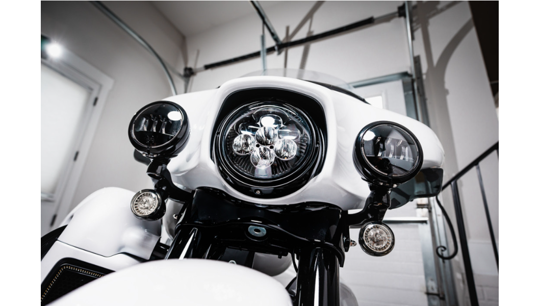 Custom Dynamics - 2004-2023 Harley Davidson - Shark Demon LED Headlight- Color Changing