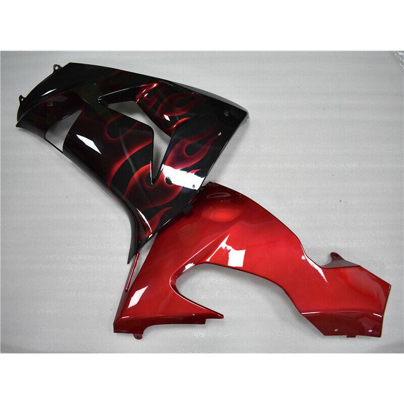2006-2007 Kawasaki ZX10R Fairing Red Flame Kit