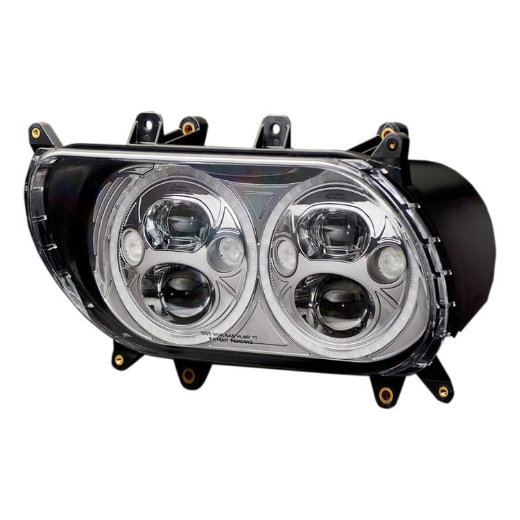 Custom Dynamics - 2015-2024 Harley Davidson RoadGlide - TruBeam Led Headlight w/ Auxiliary Turn Signals