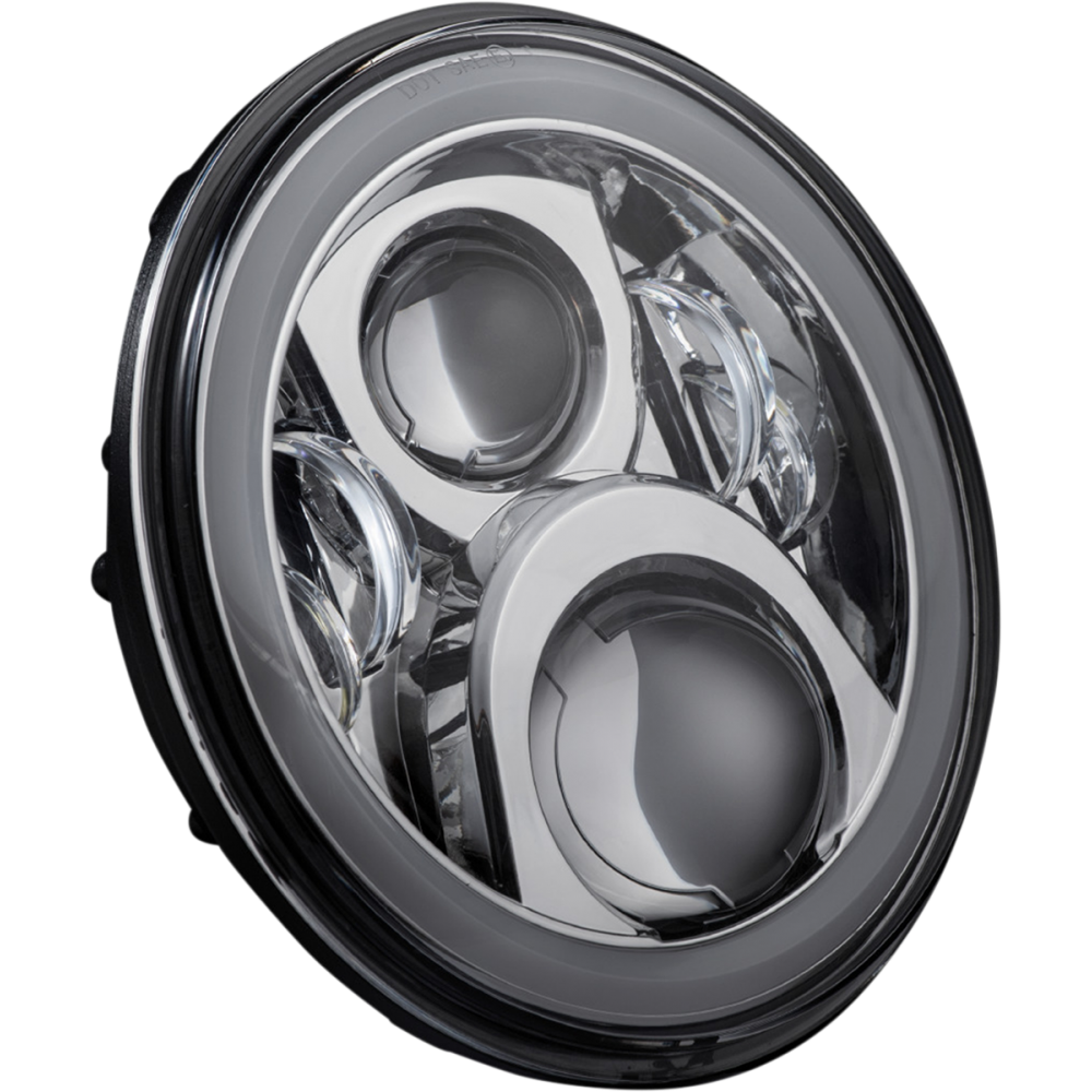 Custom Dynamics - 1986-2024 Harley Davidson - LED 7" Halo Headlamp w/ Harness Adapter