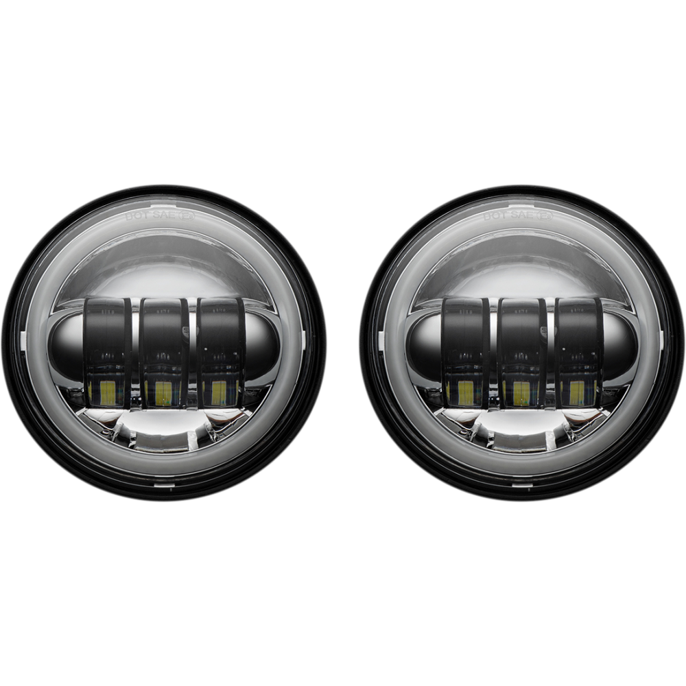 Custom Dynamics - Universal Fitment - ProGLow 4.5" Led Passing Lamps w/ Color Changing Halo