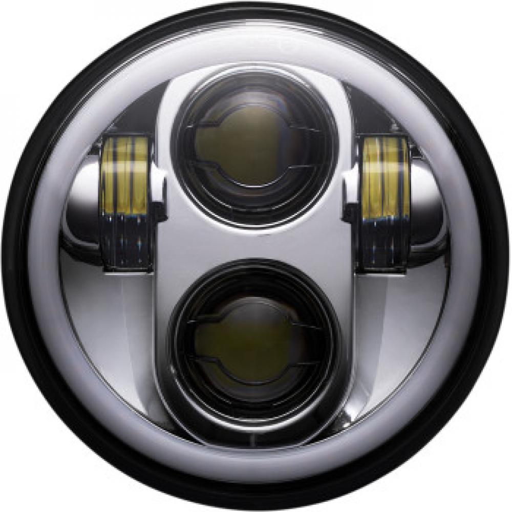 Custom Dynamics - 1957-2022 Harley Davidson - ProGLow 5 3/4" LED Headlamp - with Mounting Ring