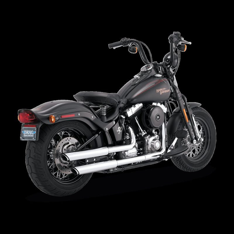 Vance & Hines Twin Slash 3" Slip-ons Chrome Harley Davidson Softail Deluxe | Slim | Crossbones 2007-2017