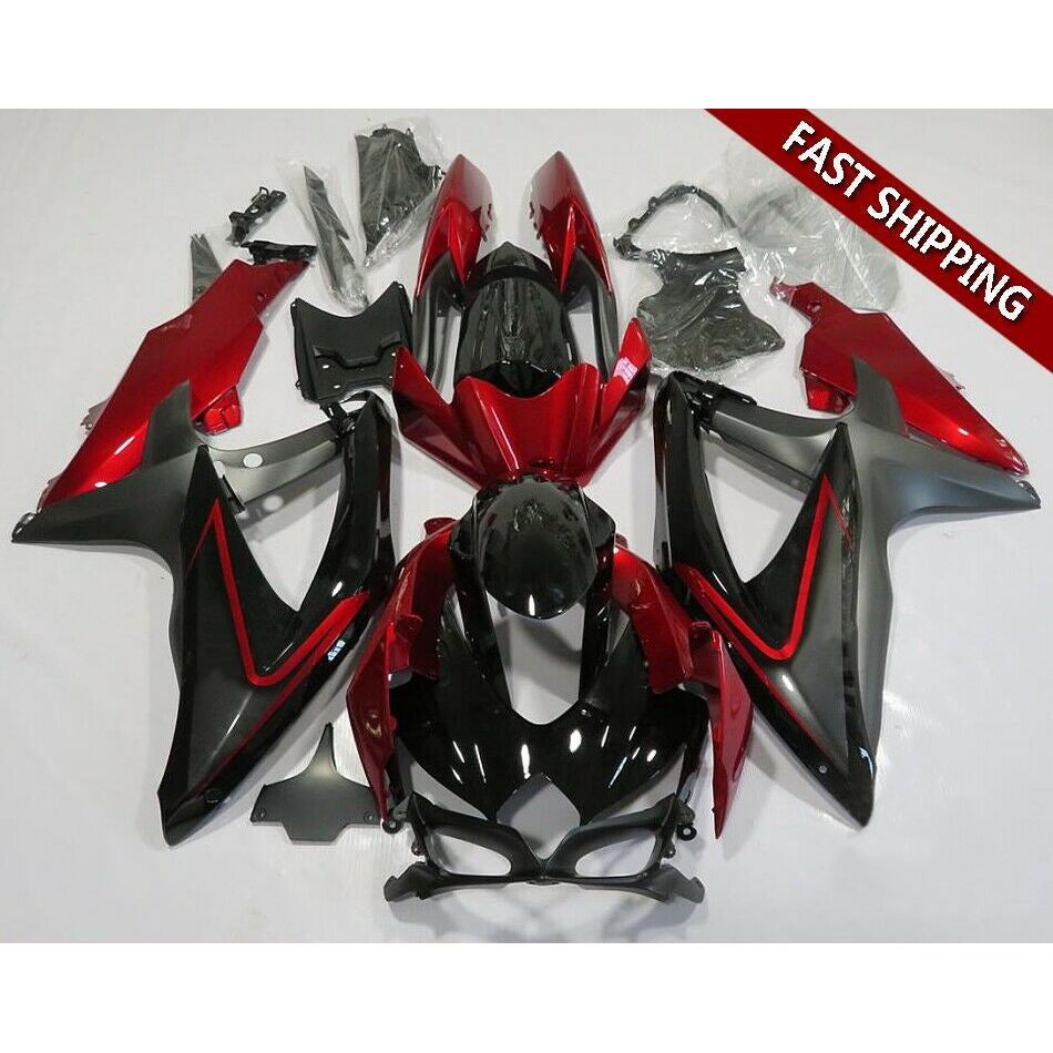 2008-2010 Suzuki GSXR600/750 Fairing Matte Red Kit