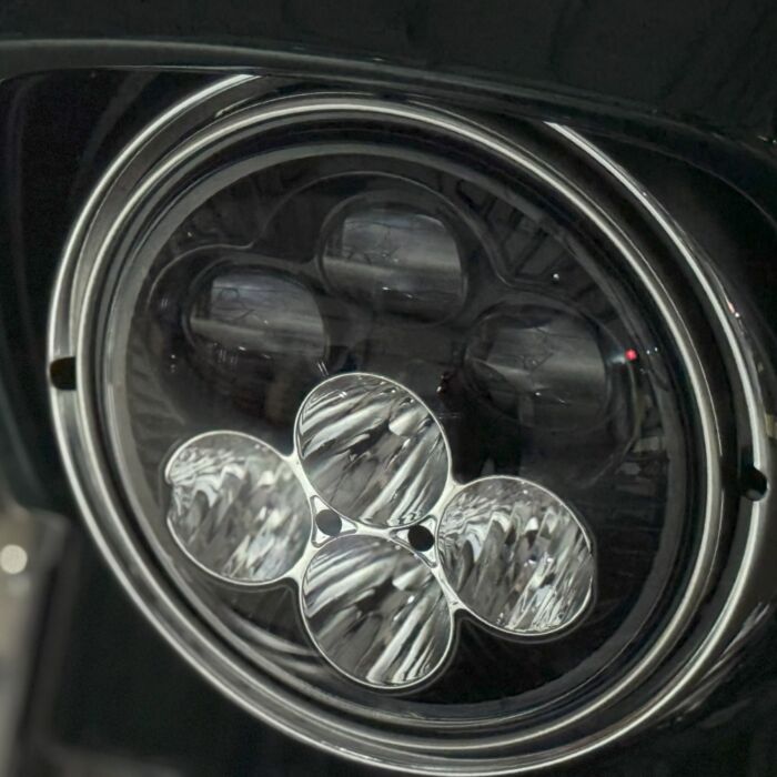 Custom Dynamics - 2007-2013-Shark Demon® 7” Round LED Headlight with Color Changing Backlight