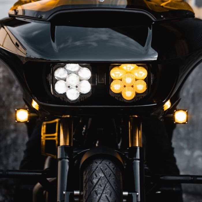 Custom Dynamics - 2015-2025 Harley Road Glide - Shark Demon Headlight and Fog Lamp Combo Kit