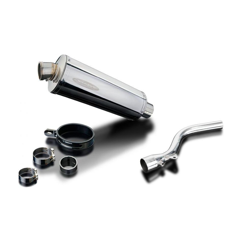 Kawasaki KLX250 / KLX300 Slip on 14 Inch Oval Stainless Steel Muffler