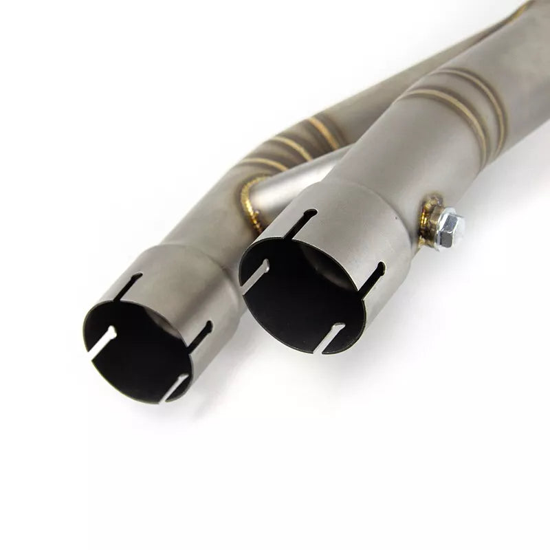 2015-2024 YZF R1 Yamaha MT10 Slip On Exhaust Mid Link Pipe 61mm Muffler Tips