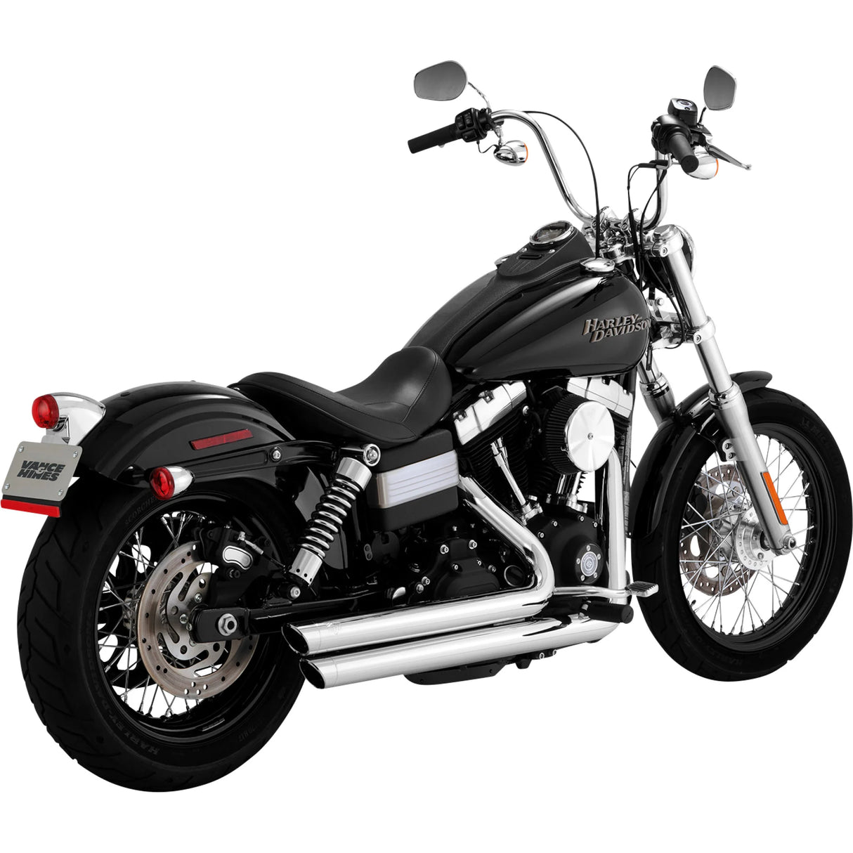 Vance & Hines 2010-2017- Harley Davidson Dyna Bigshots Staggered PCX Full System Chrome Exhaust