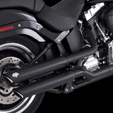 Vance & Hines 2007-2017- HD Softail Fatboy Twin Slash Chrome Slip-On Exhaust