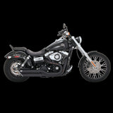 Vance & Hines 1991-2009 HD Softail Fatboy Twin Slash Slip-On Exhaust - Black