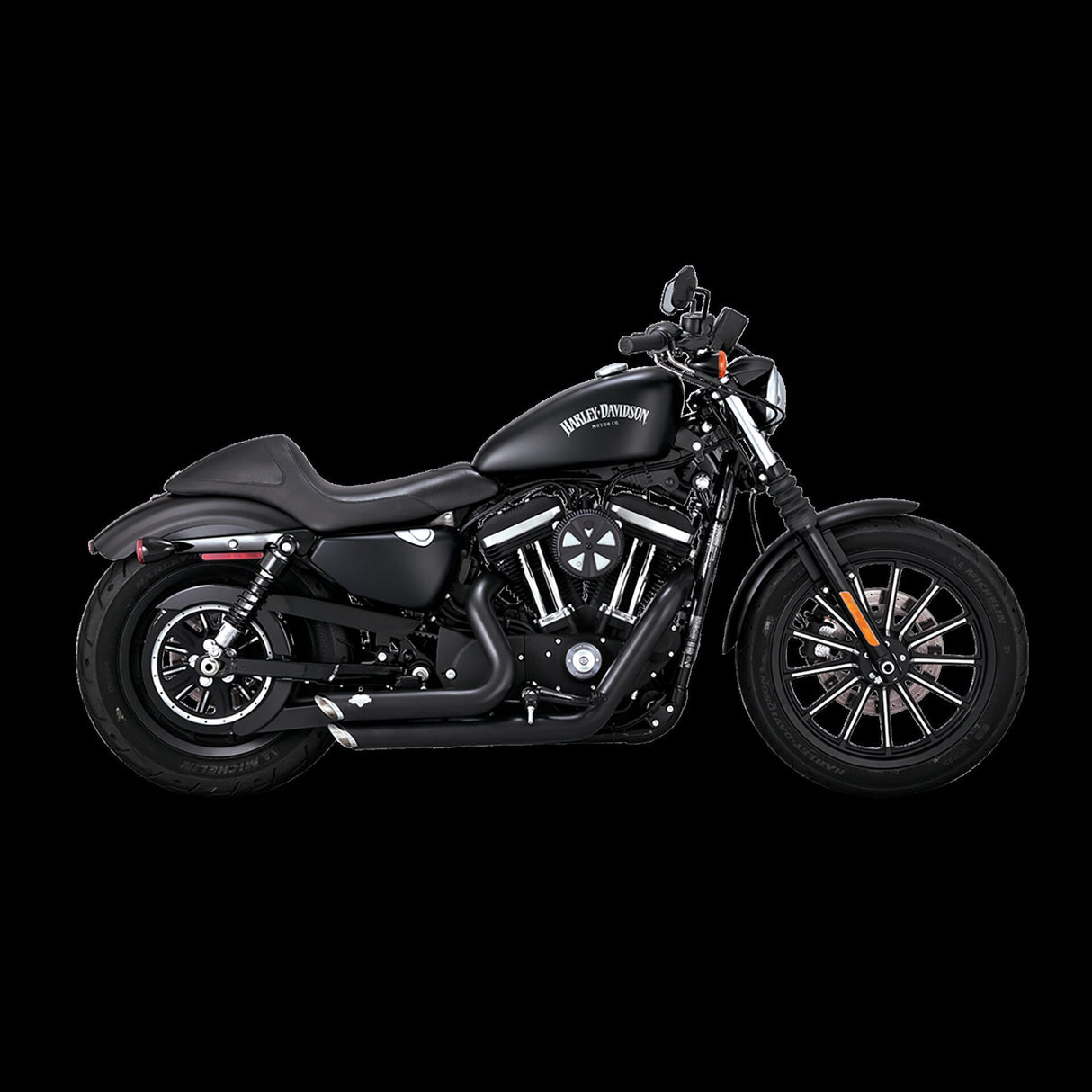 Vance & Hines 2018-2022- Harley Davidson Fatboy/Blackout Shortshot Staggered PCX Full System Black Exhaust