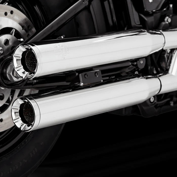 Vance & Hines 2018-2022- HD Softail Eliminator S/OS Chrome Slip-On Exhaust