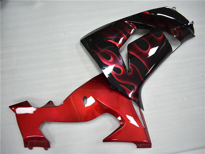 2006-2007 Kawasaki ZX10R Fairing Red Flame Kit