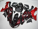 2006-2007 Kawasaki ZX10R Fairing Red Flame Kit